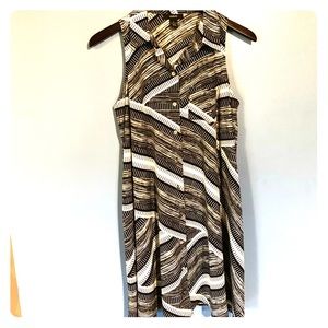 Alfa Button down sleeveless shirt dress